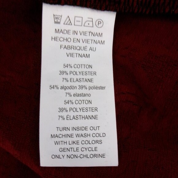 New Michael Kors Red and Black Textured Stretch Pencil Skirt L Large - Picture 8 of 9